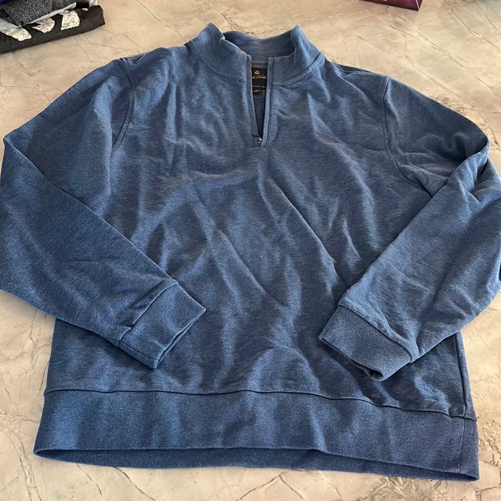 NWOT Brooks Brothers blue quarter zip L